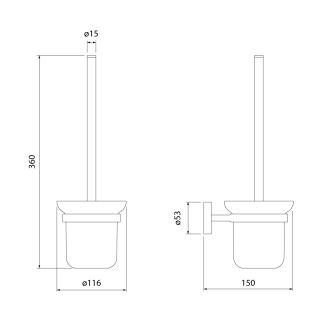 Щётка для унитаза IDDIS Sena подвесная хром SENSSG0i47